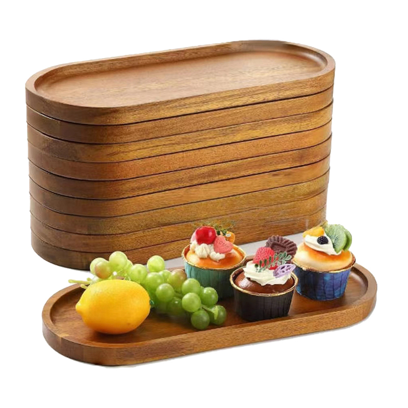 Japanese Snacks - Piatto da dessert rotondo in legno